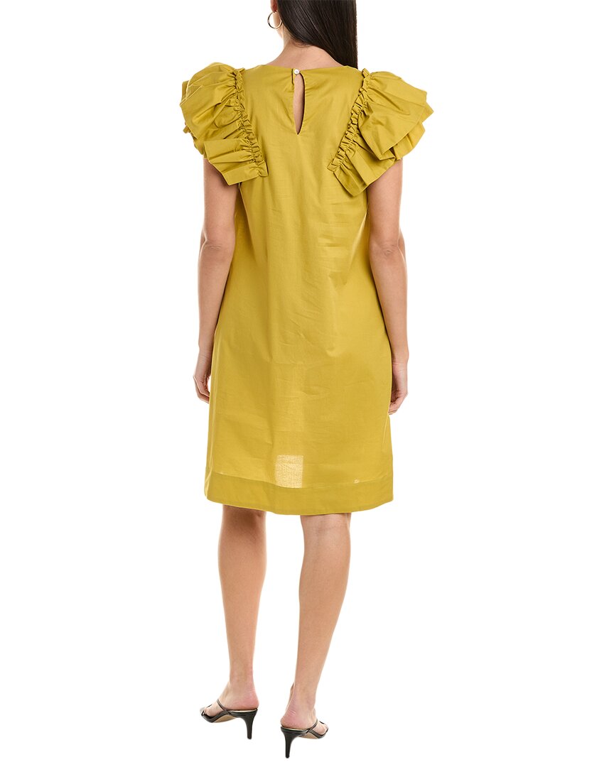 Alpha Studio Ruffle Sleeve Shift Dress