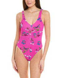 Terez Textured One-Piece Pink Regular 0 (XS)
