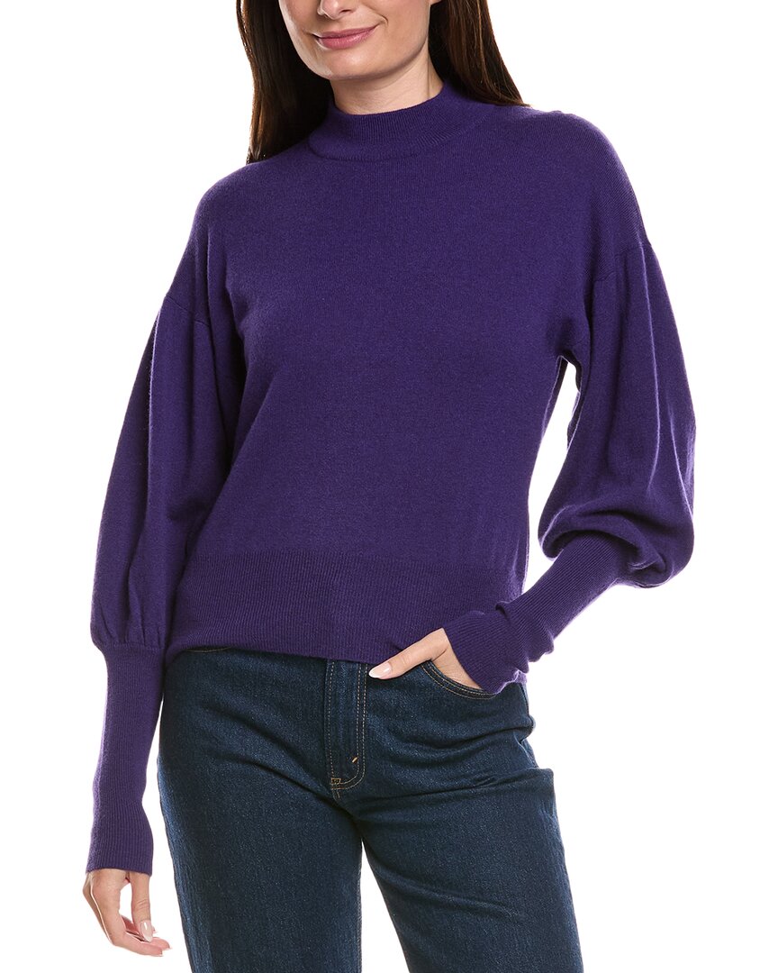 Autumn Cashmere Mock Neck Drop-Shoulder Cashmere Sweater