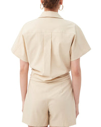 Trina Turk Vara Linen-Blend Top