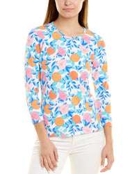 J.Mclaughlin Signature Catalina Cloth T-Shirt Regular 0 (XS) White Multi
