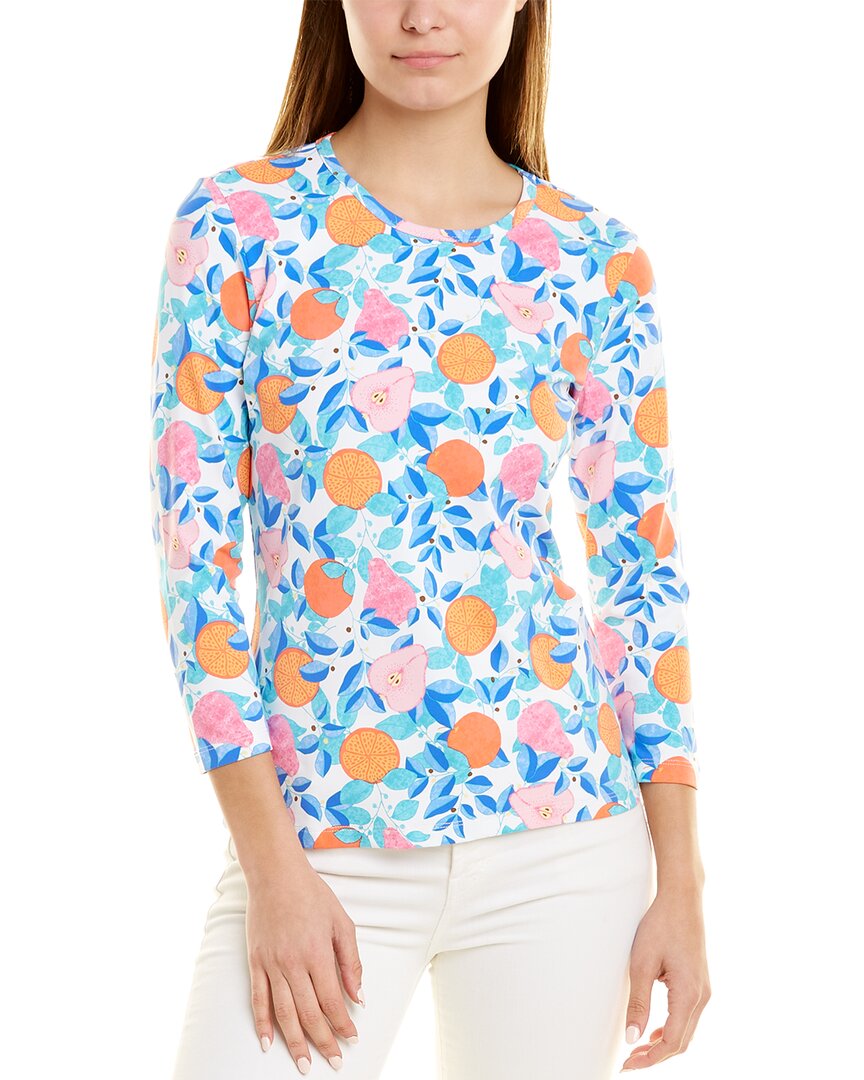 J.Mclaughlin Signature Catalina Cloth T-Shirt Regular 0 (XS) White Multi