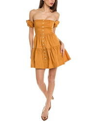 Staud Elio Mini Dress Yellow