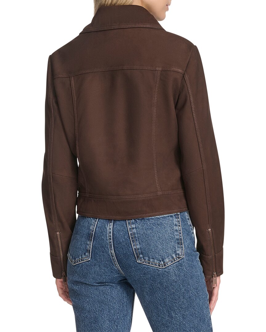 Andrew Marc Leather Trucker Jacket