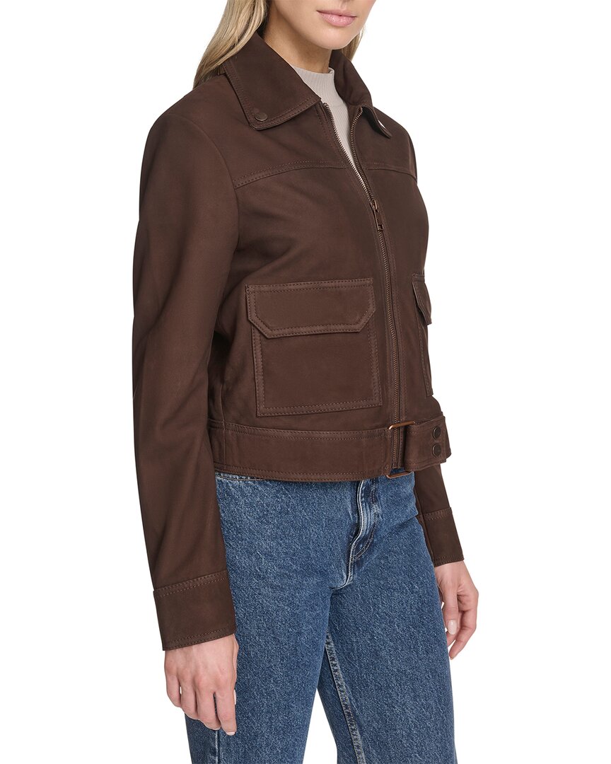 Andrew Marc Leather Trucker Jacket