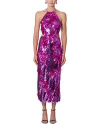 Carolina Herrera Cutout Waist Midi Dress Pink 8