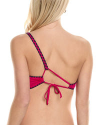 Lucky Brand Asymmetrical Bralette Bikini Top