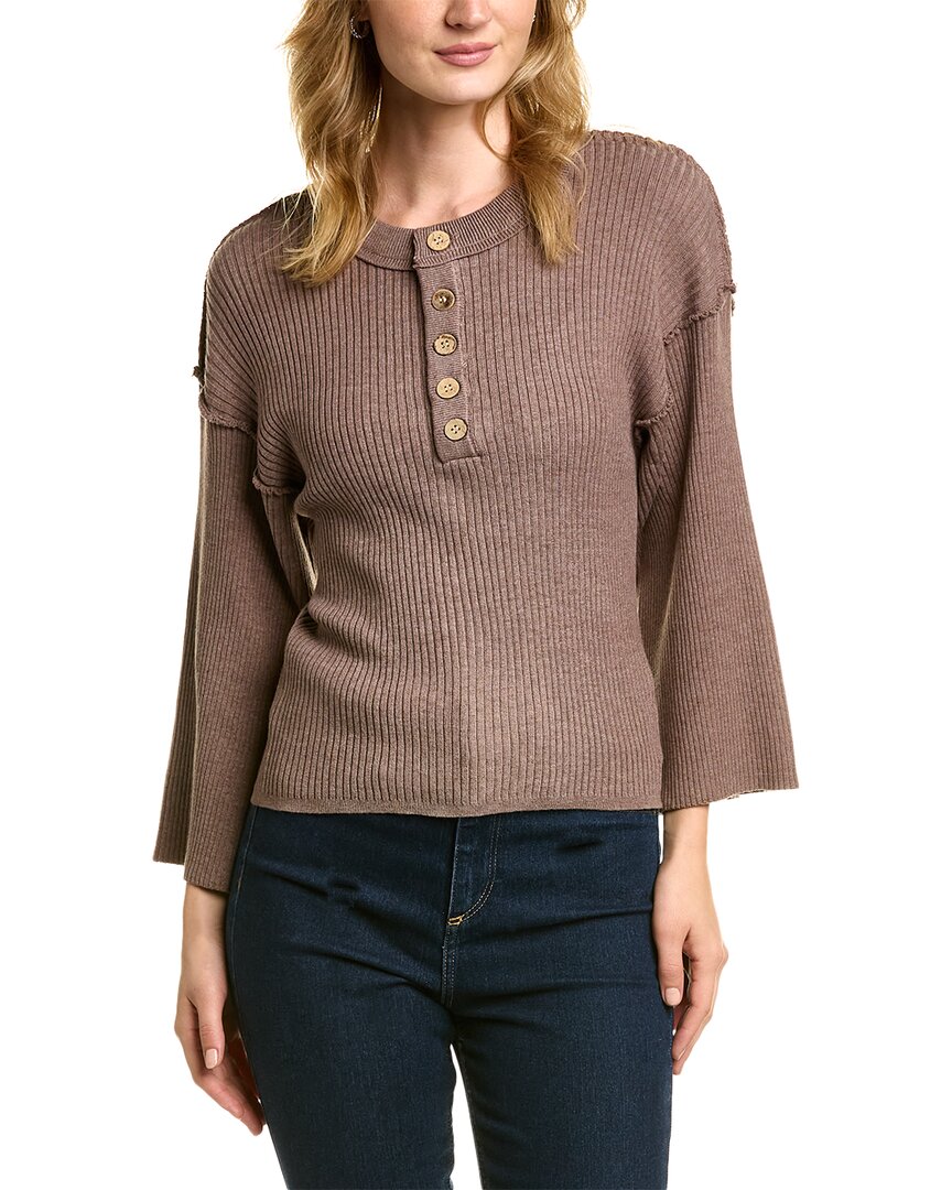 Oat New York Dropped-Shoulder Henley Shirt