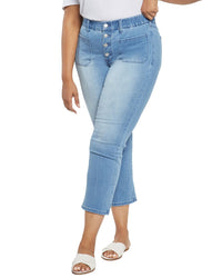 Nydj Plus Waistmatch Marilyn Straight Everly Jean 44" Waist Blue