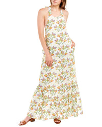 Celina Moon Halter Neck Maxi Dress White Regular 4 (S)