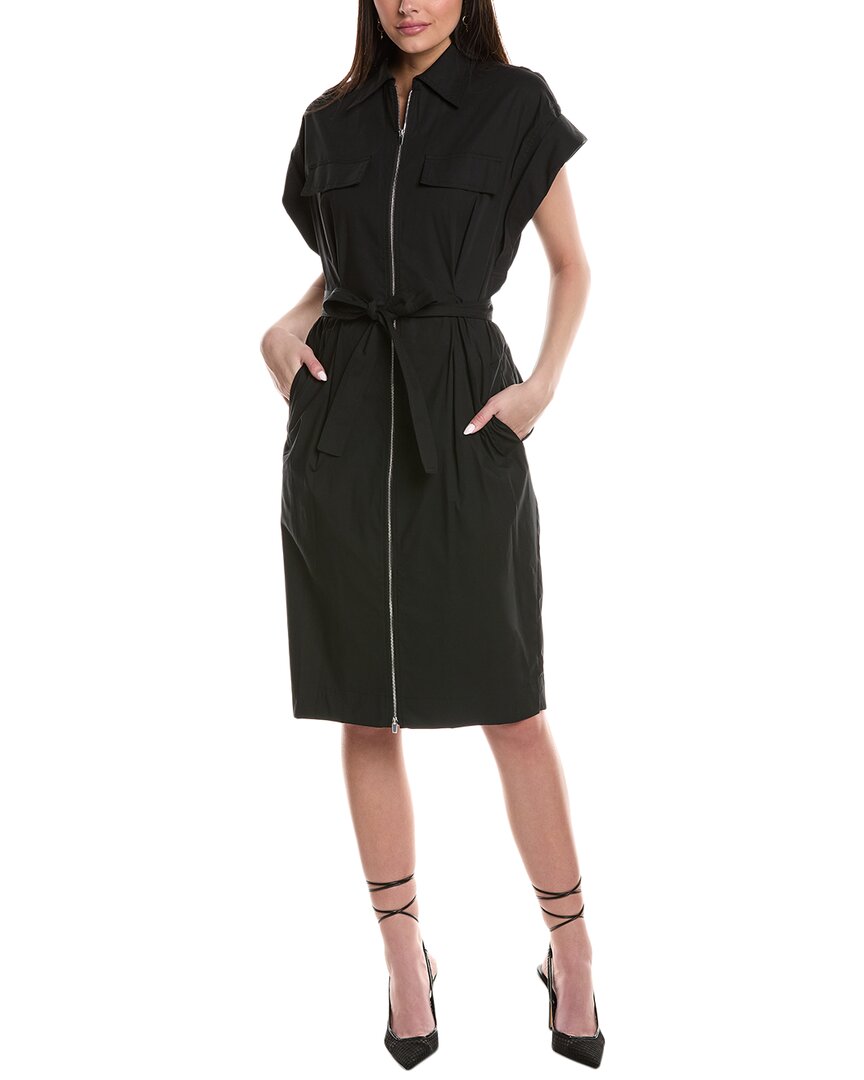 A.L.C. Thea Zip Front Shirtdress Black Regular 00 (XXS)