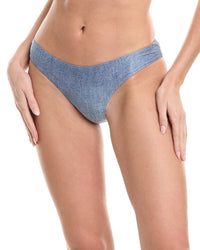Pq Swim Basic Ruched Full Bikini Bottom Blue