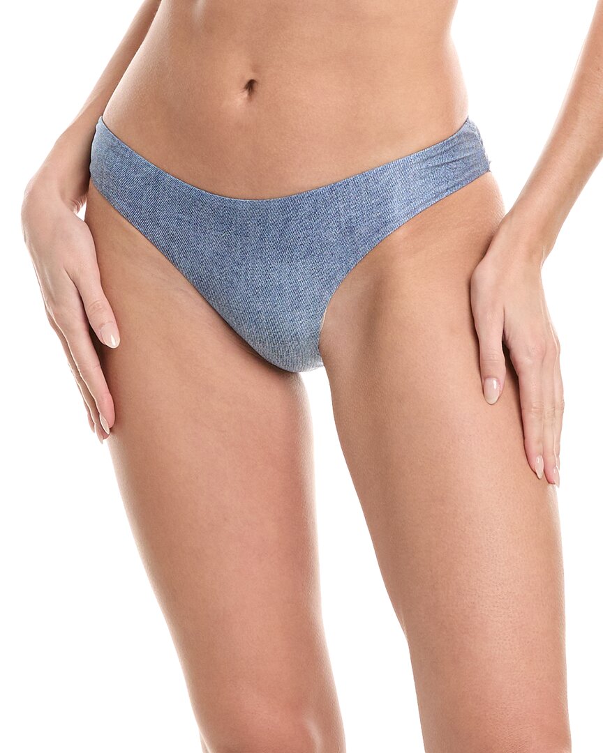 Pq Swim Basic Ruched Full Bikini Bottom Blue