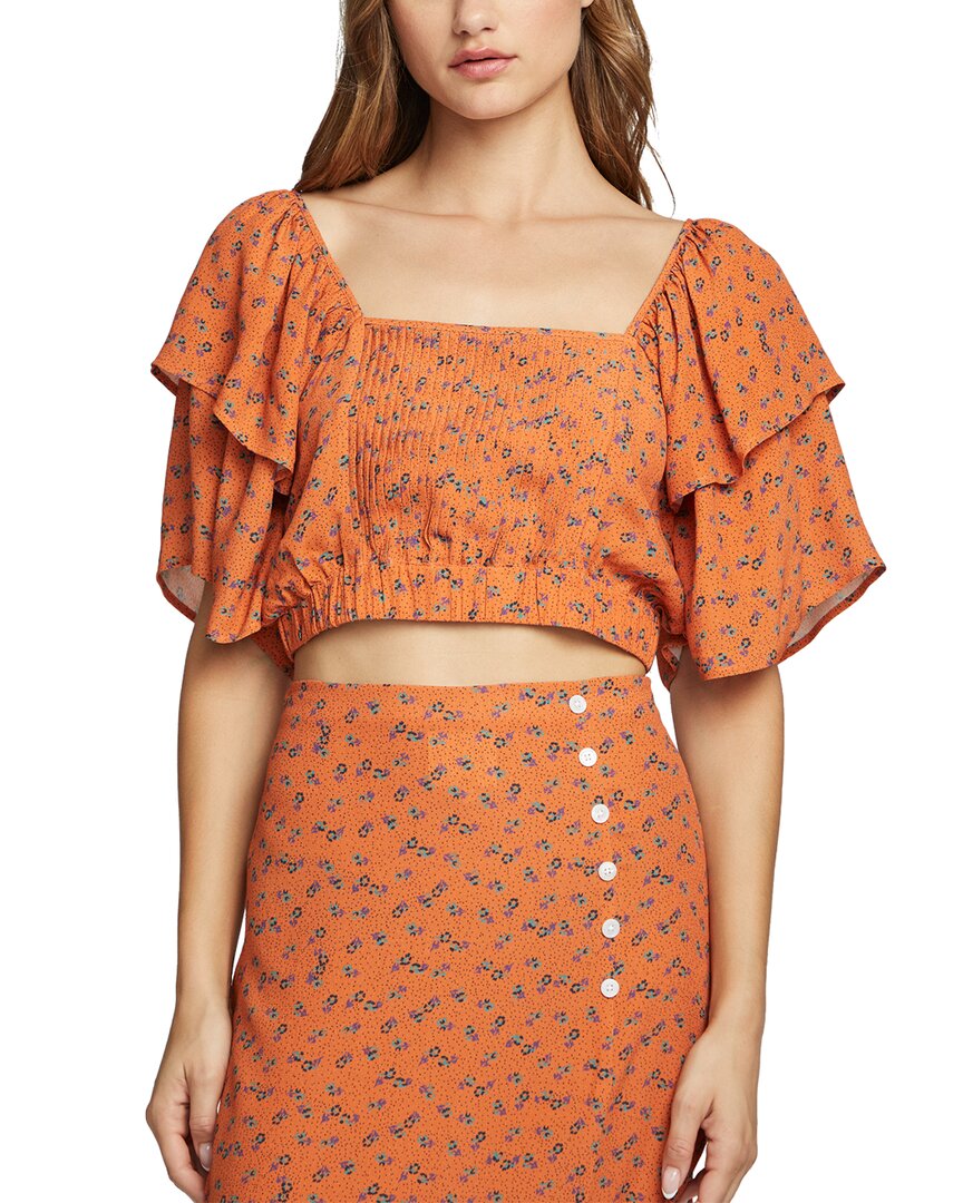 Chaser Kinney Flutter Sleeve Crop Top Multi