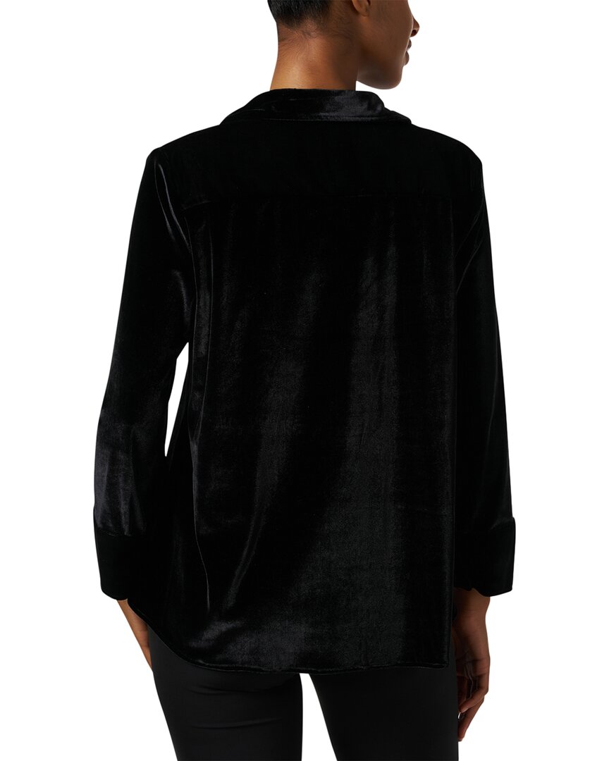 Caliban Stretch Velvet Blouse
