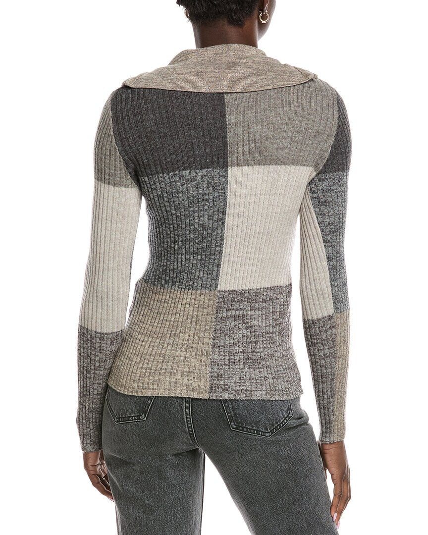 Autumn Cashmere 1/2-Zip Rib Sweater