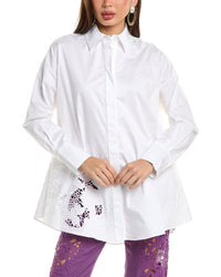 Oscar De La Renta Gardenia Threadwork Shirt White 2