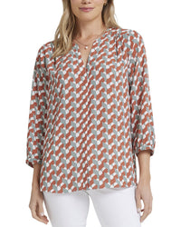 Nydj Pintuck Blouse Multi