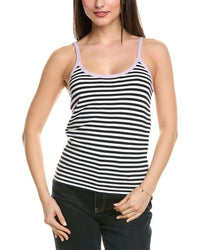 St. John Breton Stripe Knit Sweater Blue