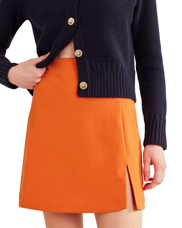 Boden Side Split Jersey Mini Skirt