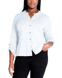 Nic+Zoe Sweet Dreams Convertible Sleeve Shirt1