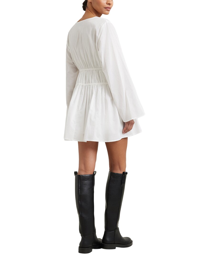 Modern Citizen Autumn Drawstring Tiered Mini Dress