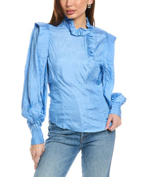 Isabel Marant E'toile Prian Silk-Blend Blouse White