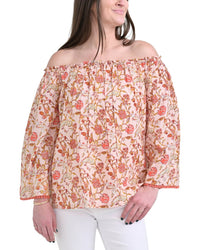 Pomegranate Off The Shoulder Top Pink