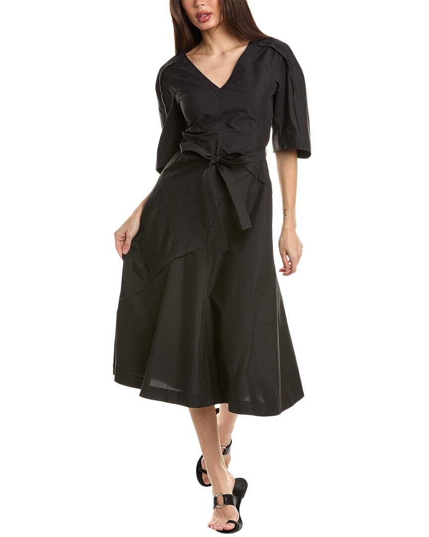 3.1 Phillip Lim Balloon Sleeve Midi Dress Black