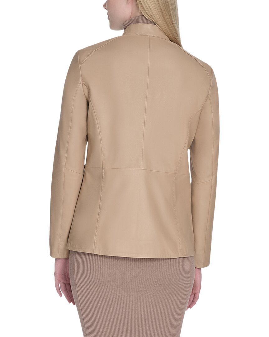Cole Haan Cole Haan Stand Collar Leather Jacket