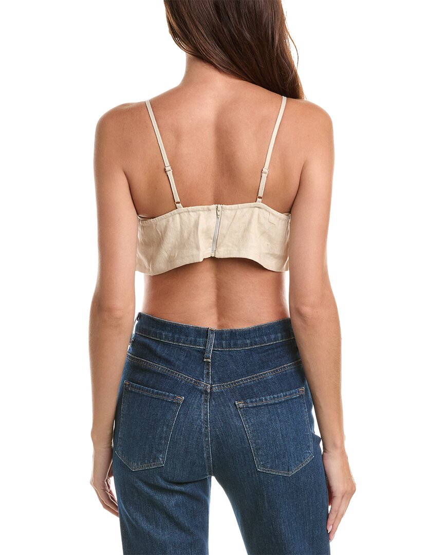Hevron Tula Linen Crop Top