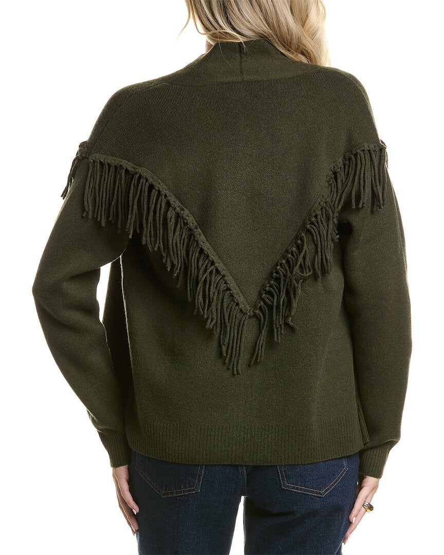 Meir Fringe Wool & Cashmere-Blend Cardigan