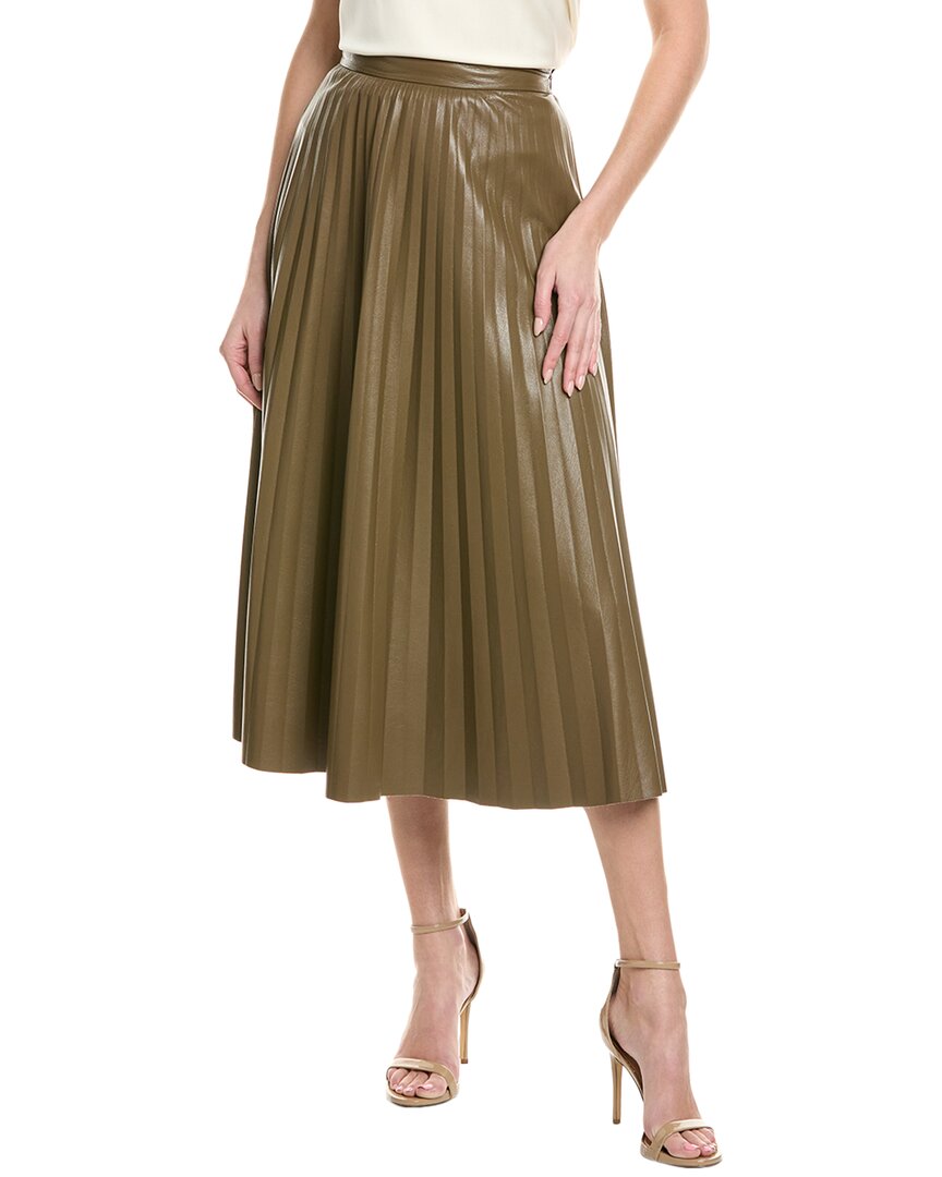 Boss Hugo Boss Vaplita Accordion Pleated Skirt Regular 10 (M) Brown Multi