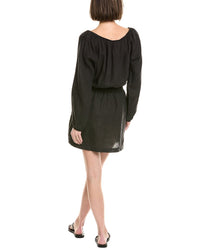 James Perse Gathered Linen Mini Dress
