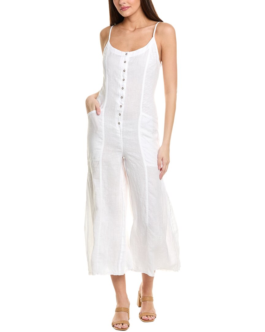 Xcvi Calistina Linen Jumpsuit White