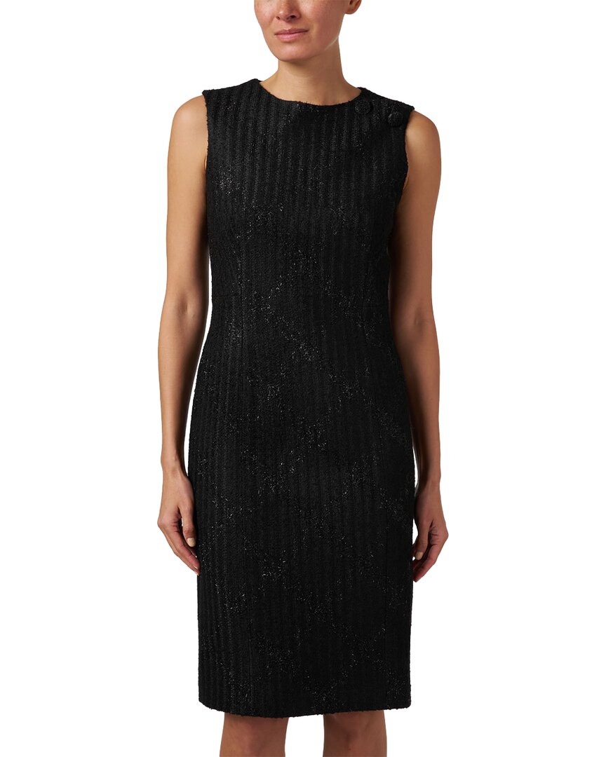 Marc Cain Plaid Sheath Dress Black
