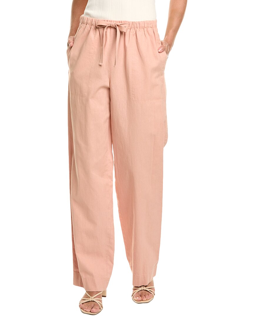 Vince Tie-Front Pull-On Pant Pink