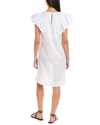 Alpha Studio Ruffle Sleeve Shift Dress