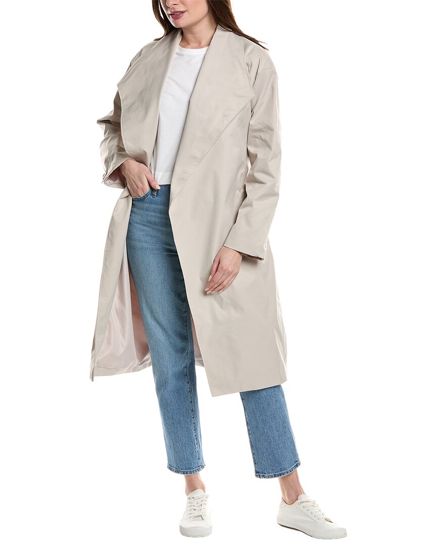 Noize Rose Medium Trench Coat Brown Multi