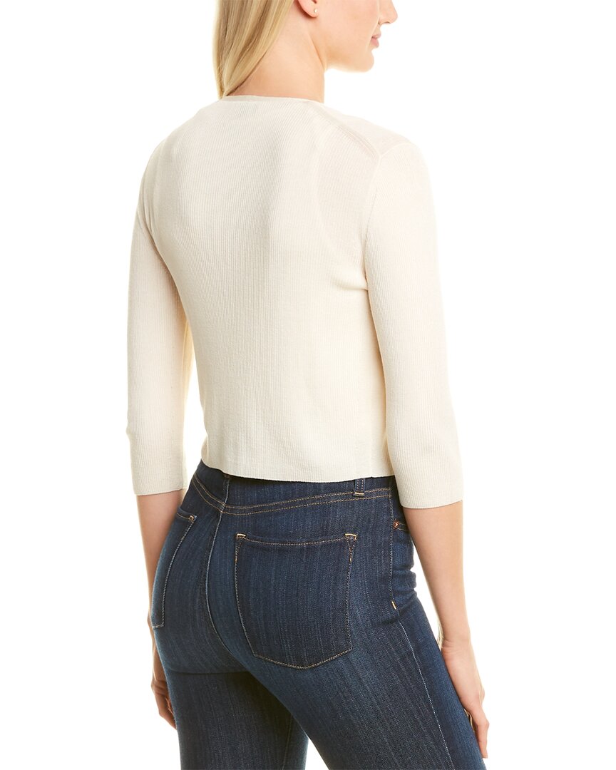 Lafayette 148 New York Cropped Silk-Blend Cardigan