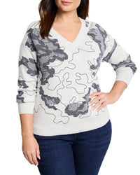 Nic+Zoe Womens Nic + Zoe Plus Direction Drift Sweater, 1X