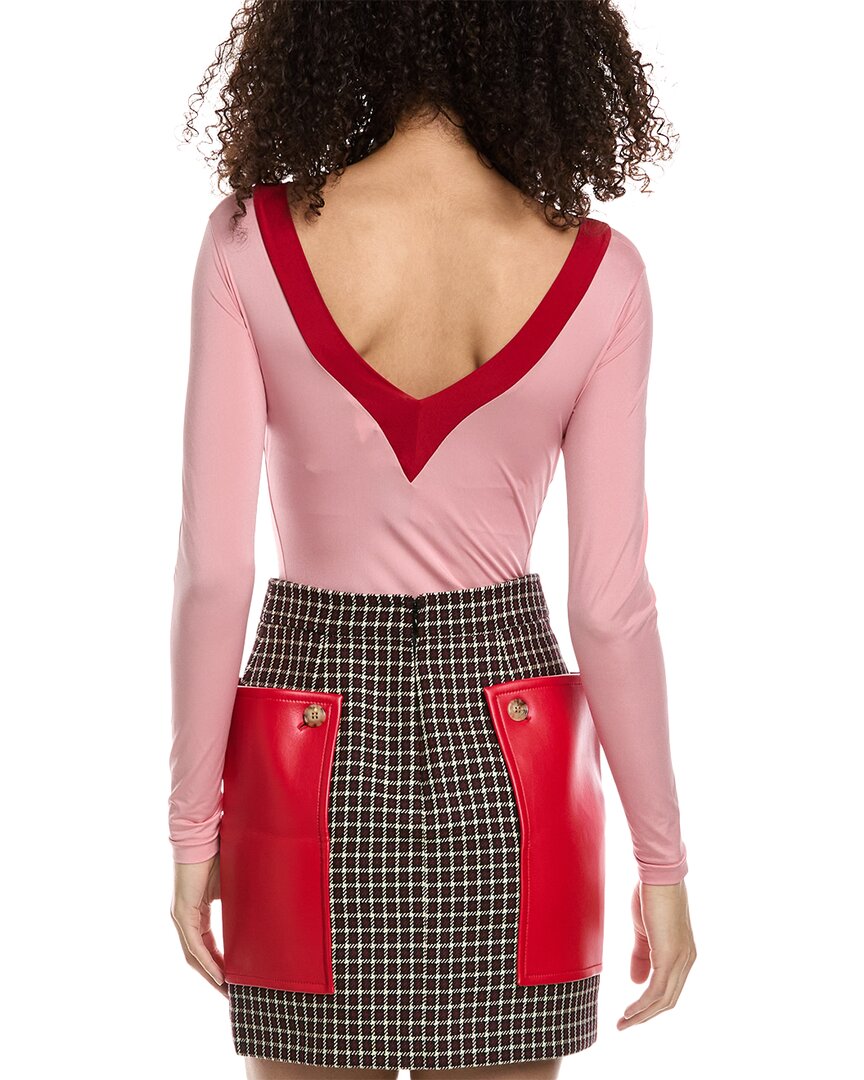 Burberry Two-Tone Jersey Bodysuit