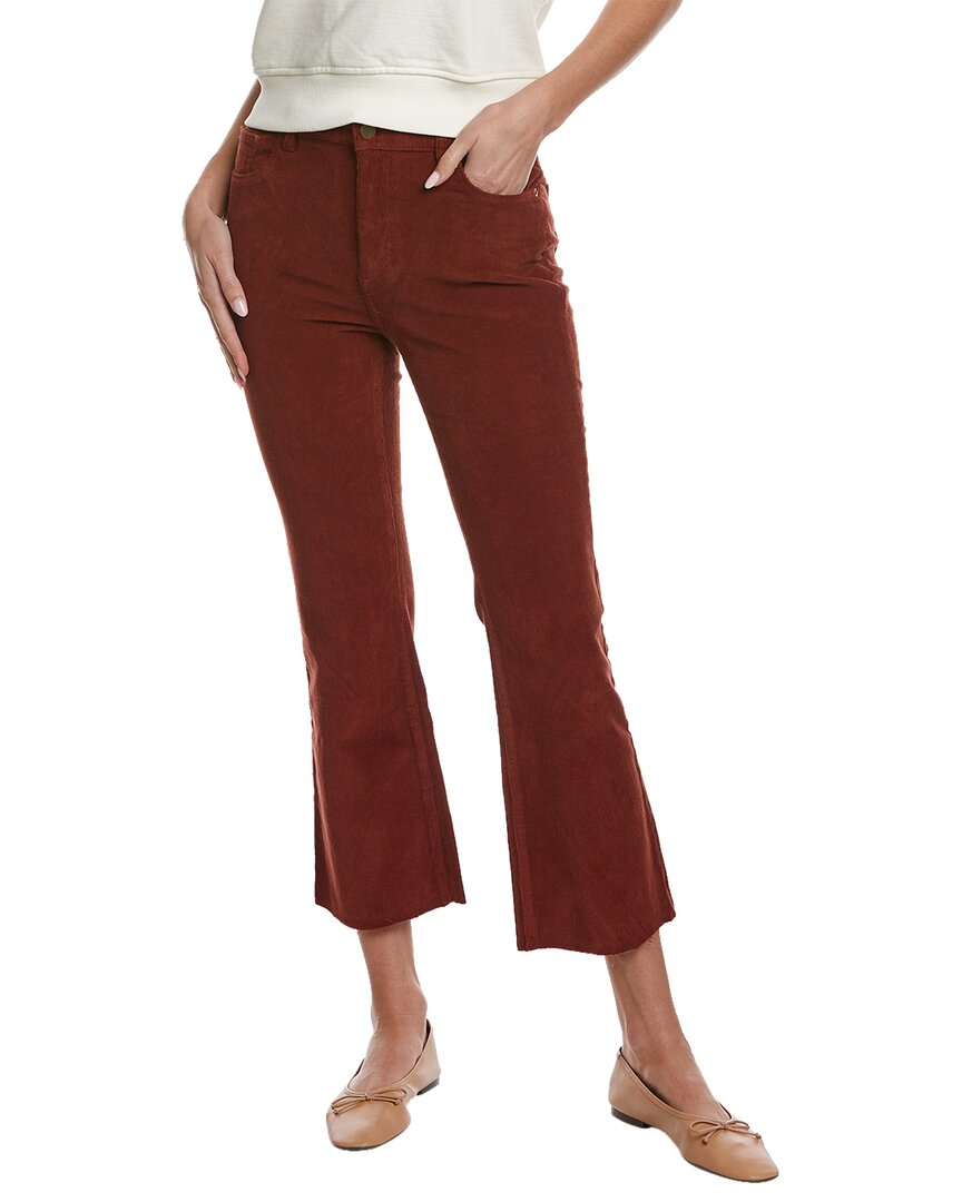 Dl1961 Bridget Paprika Corduroy Cropped Bootcut Jean Red 23" Waist
