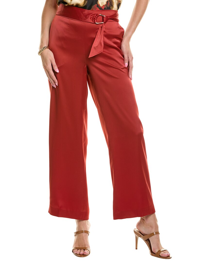 Anne Klein Belted High-Rise Wide Leg Pant