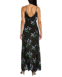 Les Rêveries Ruffle Cami Silk Maxi Dress