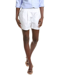 Susana Monaco Poplin Pleated Smocked Short