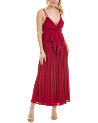 Rebecca Taylor Ruched Maxi Dress Red