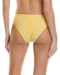 Simkhai Francesca Seersucker Plaid Ring Bikini Bottom
