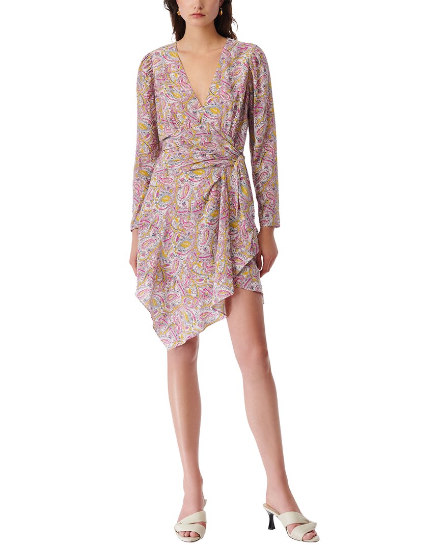 Iro Silk Mini Dress Ecru Pink