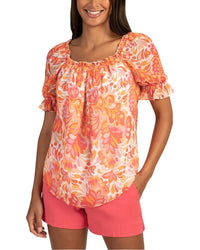 Trina Turk Sophia 2 Silk-Blend Top Regular 0 (XS) Pink